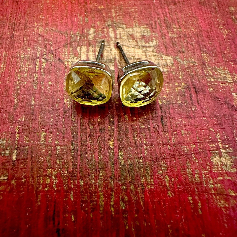 Swarovski Yellow Crystal Large Studs